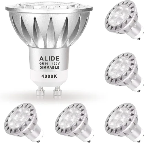 Miniatura 6 de Bombillas LED ALIDE MR16, 7 W, 60 Grados, GU5.3, Reemplazan bombillas halógenas de 50 W a 75 W, 2700 K, luz blanca cálida, 12 V, voltaje bajo, foco