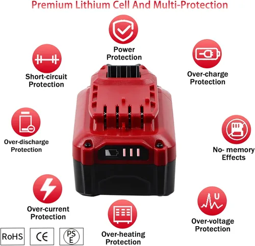 Miniatura 8 de TenHutt 【Actualización】 Batería de repuesto de 20 V 6.0 Ah para Craftsman 20 V batería de iones de litio V20 para herramientas eléctricas