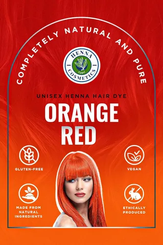 Miniatura 5 de Henna Cosmetics - Tinte para el cabello y barba de henna para hombres Polvo de henna rojo naranja para el cabello Tinte orgánico para el cabello