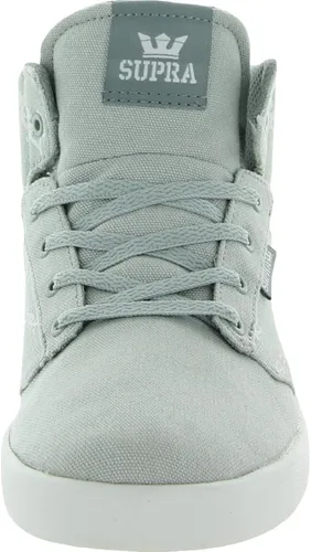 Miniatura 3 de Supra Tenis altos Yorek Hi de lona para niños, Gris Print White