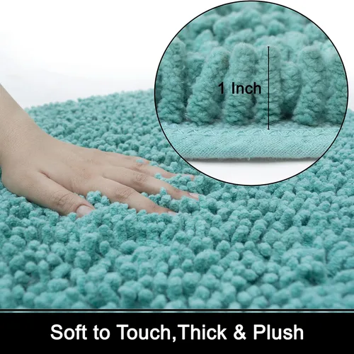 Miniatura 5 de Chardin home Alfombra de baño redonda turquesa Alfombra de baño bohemia de 2 pies También perfecta para habitaciones de niños, guarderías