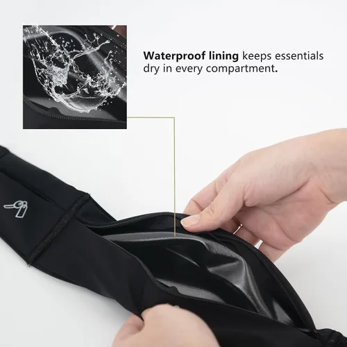 Miniatura 5 de Cinturón delgado para correr con botella de agua, riñonera de entrenamiento para hombres y mujeres, se adapta a teléfonos de 7 pulgadas, cintura