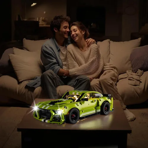 Miniatura 6 de Kyglaring Kit de luces LED compatible con Lego Mustang Shelby GT500 Technic 42138 bloques de construcción de automóvil, accesorios de iluminación