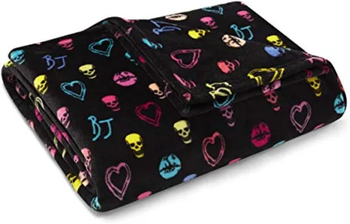 Miniatura 23 de Betsey Johnson - Manta para sofá o cama, manta súper suave y extragrande de aspecto audazmente mullido (corazón punteado rosa, 50" x 70")