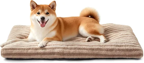 Miniatura 21 de FURTIME Cama Lavable para Perros de Tamaño Grande, Camas de Jaula para Perros de Lujo, Almohada Cómoda y Esponjosa para Perros, Alfombrilla Gris