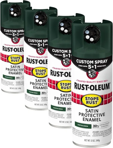 Miniatura 80 de Rust-Oleum 376855 - Pintura en aerosol antióxido personalizada 5 en 1, 12 onzas, color negro mate, (paquete de 1)