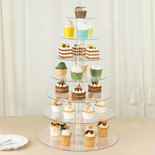 Miniatura 15 de Efavormart - Soporte para decoración de postres de 2 niveles de 18 pulgadas para cumpleaños, Navidad, fiesta, boda