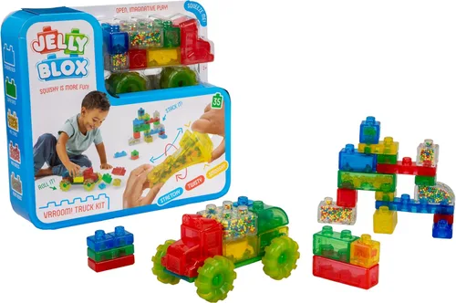 Miniatura 2 de Goliath Jelly Blox Vrroom! Kit de Camiones Incluye 35 Bloques Bloques de Construcción para Niños Pequeños y Preescolares que Pueden Apretar