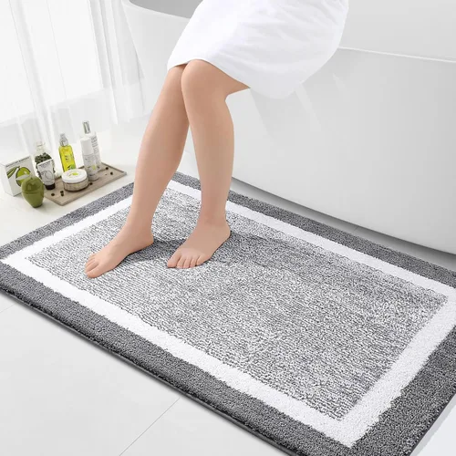 Miniatura 43 de OLANLY Alfombras de baño 24x16, tapete de baño de microfibra extra suave y absorbente, antideslizante, lavable a máquina, alfombra de baño esponjosa