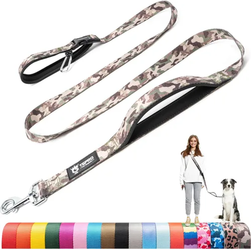 Miniatura 8 de TSPRO Correa táctica para perro, manos libres, resistente, ajustable, con mango acolchado y cierre de seguridad de metal para caminar, correr