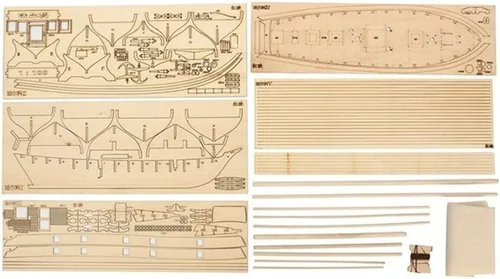 Miniatura 3 de PUZOU Modelo de velero de madera, kit de barco de vela de madera, kit de modelado de barcos de madera, modelo de barco de bricolaje, barcos de vela