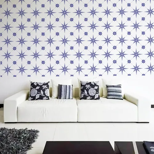 Miniatura 2 de 4 plantillas de azulejos reutilizables de 12 x 12 pulgadas, estilo geométrico, plantillas de pared de bricolaje para decoración del hogar