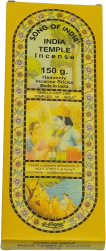 Song of India - Varillas de incienso del templo de la India. Paquete de 120 varillas. 5.29 oz