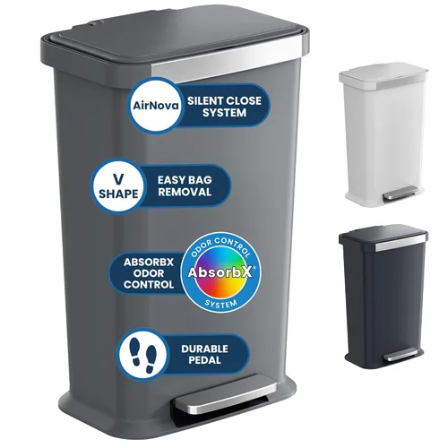 Miniatura 13 de iTouchless - Contenedor de basura de 4 galones con sensor, filtro de olor AbsorbX y ambientador de aire