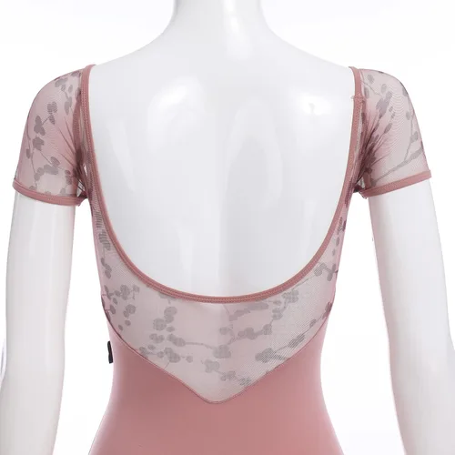 Miniatura 29 de AFAVOM Leotardos de ballet para mujeres adultas con estampado de flores de mariposa sin espalda, leotardos de gimnasia con brasier y prácticas