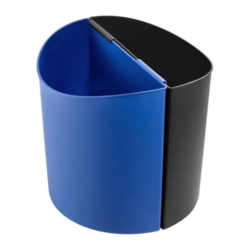 Miniatura 7 de Safco Cubo de Basura Pequeño para Escritorio Combo de Papelera de Reciclaje, 3 Galones, Para Cocina, Oficina, Uso en Interiores, Negro/Azul