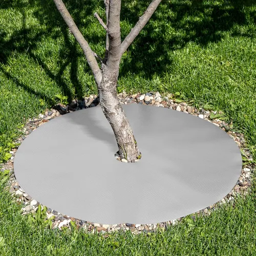 Miniatura 6 de MECCANIXITY Anillo de mantillo de árbol de 16.5 pulgadas, protector de árbol no tejido, cubierta de plantas para control de malezas, barrera redonda