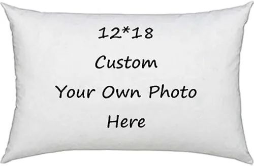 Miniatura 12 de Funda de almohada personalizada, funda de almohada creativa, regalos personalizados para tus seres queridos (14 x 14 pulgadas, blanco)