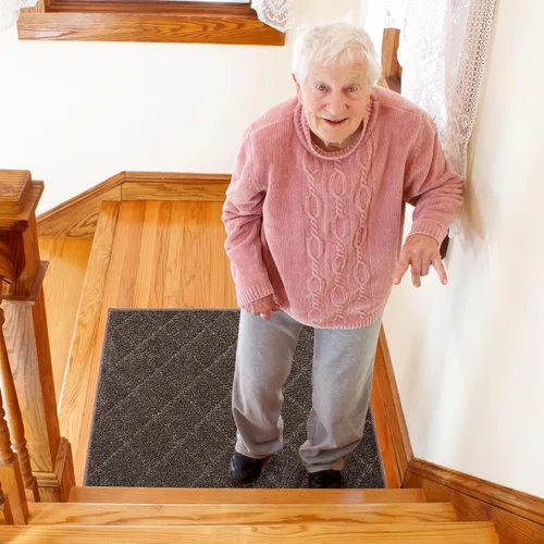 Miniatura 8 de COSY HOMEER - Alfombra antideslizante para esquinas de peldaños interiores, alfombras de escaleras para despegues resistentes al deslizamiento