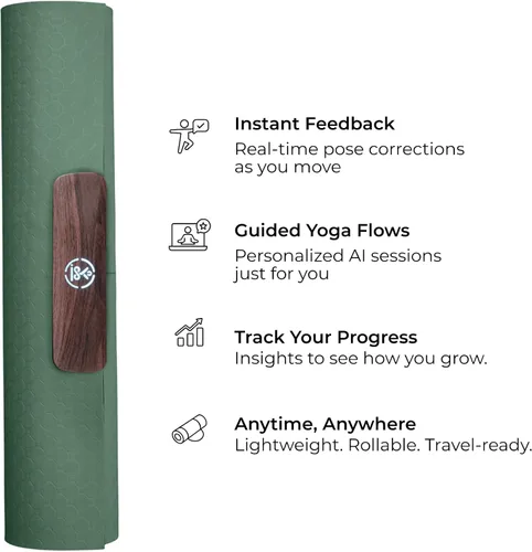 Miniatura 3 de Smart Mat Gen3 - Gris Oscuro Esterillas de Yoga Inteligentes con IA para Entrenamiento en Casa Esterillas de Yoga Ligeras de 6mm Esterillas