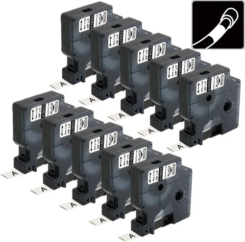 Miniatura 9 de Etiquetas termocontraíbles industriales compatibles de repuesto para DYMO 18055 Tubo de 1/2 pulgada para DYMO Rhino 5200 4200 5000 6000