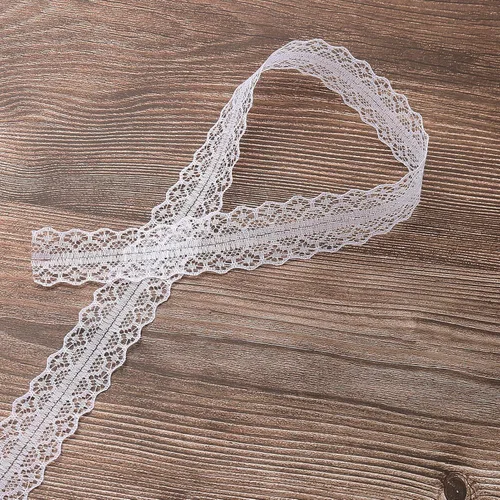 Miniatura 6 de Cinta de encaje blanco de 54.6 yardas, rollos de encaje de ganchillo vintage con borde festoneado para coser bricolaje, manualidades, cinta de boda