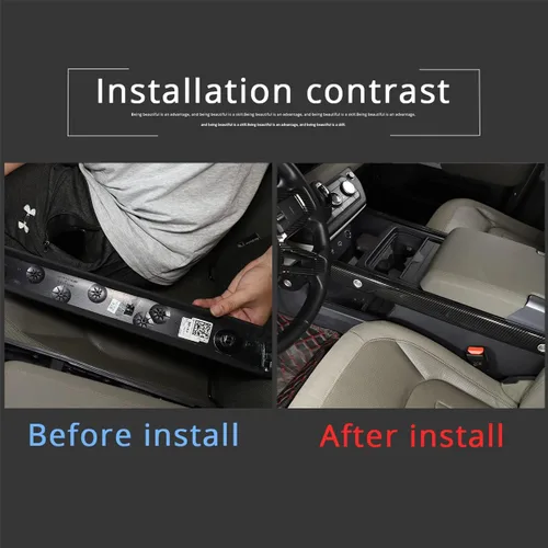 Miniatura 4 de TINKI 2 piezas de plástico ABS para decoración de consola central de automóvil para Land Rover Defender 110 accesorios 2020 2021 2022 piezas