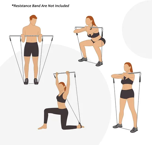 Miniatura 7 de Sovyime Barra esparcidora roja expandible para entrenamiento de ayuda deportiva, equipo de acondicionamiento físico para restaurar pilates, kit