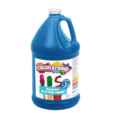 Miniatura 15 de Colorations Pinturas con purpurina lavables sin parabenos para niños, juego de 11, 16 onzas cada una, no tóxicas y fabricadas en los Estados Unidos.