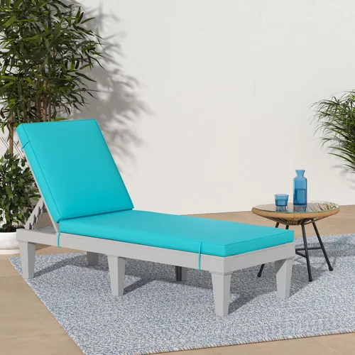 Miniatura 2 de Best Choice Products Sillón para exteriores, tumbona de resina para patio, piscina, patio trasero, porche con cojín de asiento, respaldo ajustable