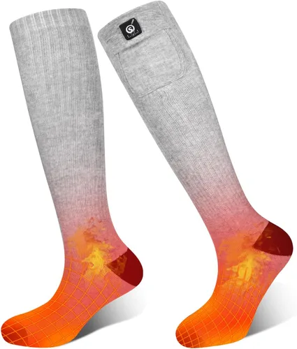 Miniatura 8 de Calcetines térmicos para hombres y mujeres, 7.4 V 2200 mAh, batería recargable eléctrica, calcetines de invierno cálidos, calcetines de calefacción