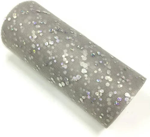 Miniatura 38 de Rollo de tul con lentejuelas con purpurina, decoración de boda, suministros de organza para fiestas de cumpleaños, carrete de tela, vestido tutú