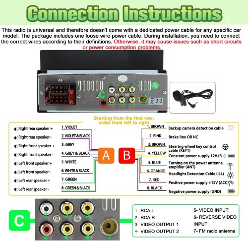 Miniatura 3 de Estéreo Universal Single Din para Automóvil con CarPlay Inalámbrico y Android Auto, Unidad Principal de Pantalla Táctil IPS de 6.86" con Cámara