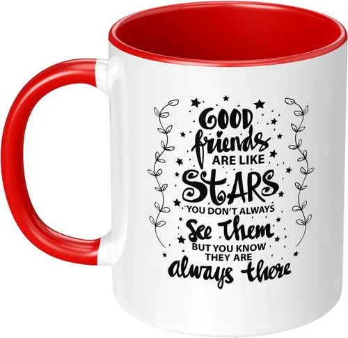 Miniatura 13 de Good Friends are Like Stars You Don't Always See Them but Know They Always There - Taza de café de cerámica con tema de la amistad, regalo