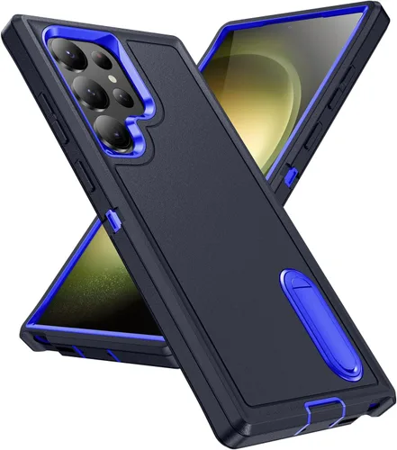 Miniatura 21 de IDweel Funda para Galaxy S22, para Galaxy S22 con soporte, protección resistente a prueba de golpes, antiarañazos, funda dura de estudio para Galaxy