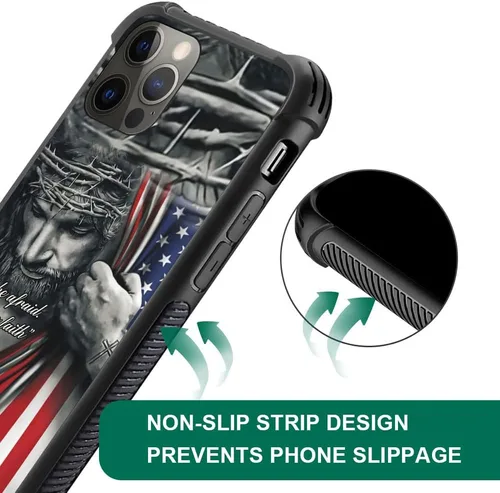 Miniatura 3 de DAIZAG Funda compatible con iPhone 12 Pro Max, funda suave a prueba de golpes para niños y hombres, funda de regalo, bandera estadounidense