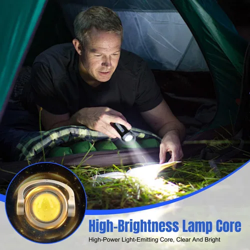 Miniatura 4 de 2 linternas portátiles recargables brillantes, tipo C, USB, mini luz LED, llavero cargador de teléfono, 7 modos de iluminación para campamento