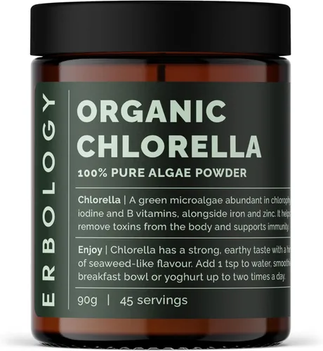 Miniatura 11 de Erbology Polvo de espirulina orgánica de 3.2 onzas, 45 porciones, de origen sostenible en Portugal, apoyo de energía e inmunidad, rico en clorofila