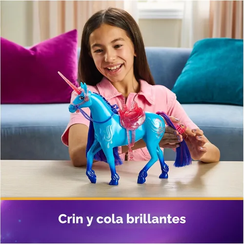 Miniatura 3 de Unicorn Academy, Power of Friendship River con silla de montar y brida translúcidas, 11 pulgadas, muñecas y juguetes de unicornio, regalos y Río