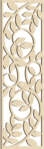 Miniatura 54 de 9 3/8"W x 24 3/8"H x 1/4"T Utica Decorativo Fretwork Madera Paneles de Pared, Abedul