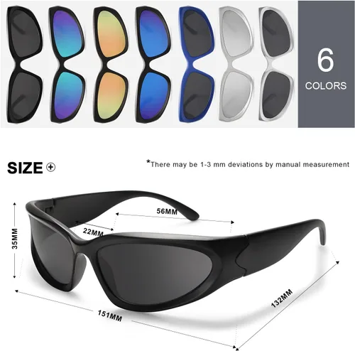 Miniatura 5 de VANLINKER Lentes de sol deportivos envolventes para mujer, modernos y atléticos
