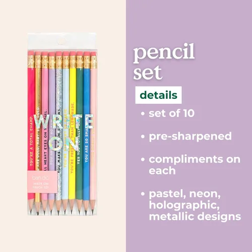 Miniatura 3 de Ban.do - Juego de lápices de colores para escribir de 10 unidades, lápices de grafito #2 preafilados para adultos de la escuela/oficina, lápices