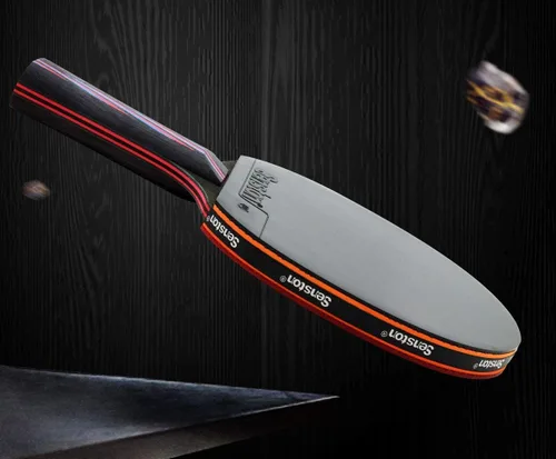 Miniatura 2 de Senston Juego de 2 palas profesionales de ping pong intermedias avanzadas, raquetas de tenis de mesa con estuche de transporte Y6-bolas