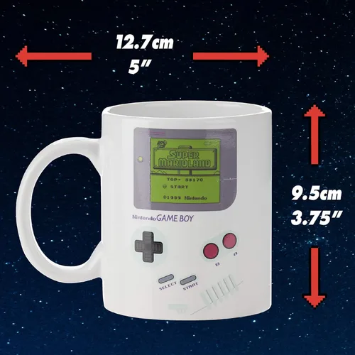 Miniatura 8 de Paladone Gameboy Taza de Café que Cambia de Color con el Calor - Regalo para Jugadores, Nerds, Fanáticos de Nintendo Mario, Hombres y Entusiastas