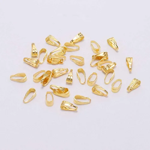 Miniatura 2 de GBSTORE 100 unidades de 0.118 x 0.276 in para pulseras, collares y colgantes, clips de pellizco, conectores para colgantes de fianza, gancho