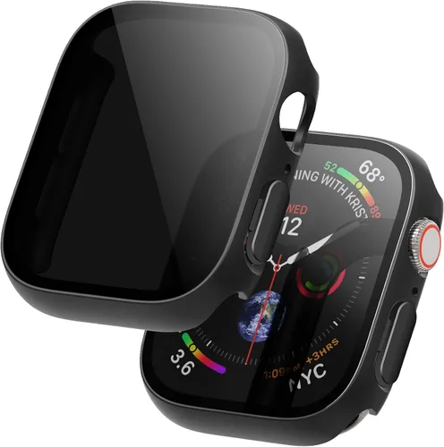 Miniatura 16 de Paquete de 2 fundas con protector de pantalla de privacidad para Apple Watch SE 3 (2025) / SE2 / SE/Series 6/5/4 de 1.575 pulgadas, funda protectora