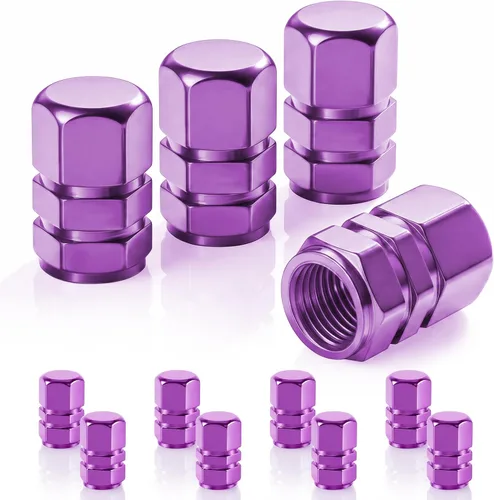 Miniatura 9 de JUSTTOP - Tapones para válvula de neumático de coche, 12 tapas de aire, universales para autos, SUVs, bicicletas, camiones y motocicletas, color rojo