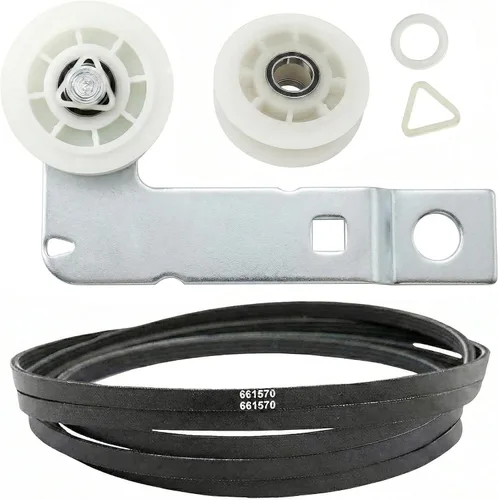 Seentech Kit de polea tensora de secadora 279640 y W10837240 y 661570 y correa de tambor para secadora - Compatible con secadores Kenmore Whirlpool