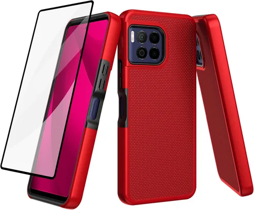 Miniatura 8 de Ailiber Funda para TMobile Revvl 7 Pro 5G, con protector de pantalla, doble capa de protección a prueba de golpes, parachoques de silicona