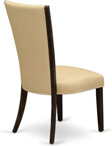 Miniatura 12 de East West Furniture I2VE5-703 - Juego de mesa y sillas de cocina de 5 piezas, incluye una mesa de comedor redonda con pedestal y 4 sillas de comedor